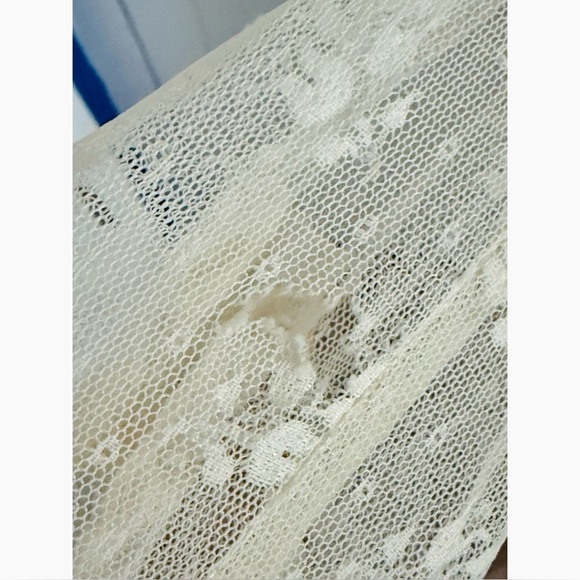 Vintage Gunne Sax by Jessica San Francisco Lace Dress Creme Ivory Woman XXS Fit - Picture 7 of 16